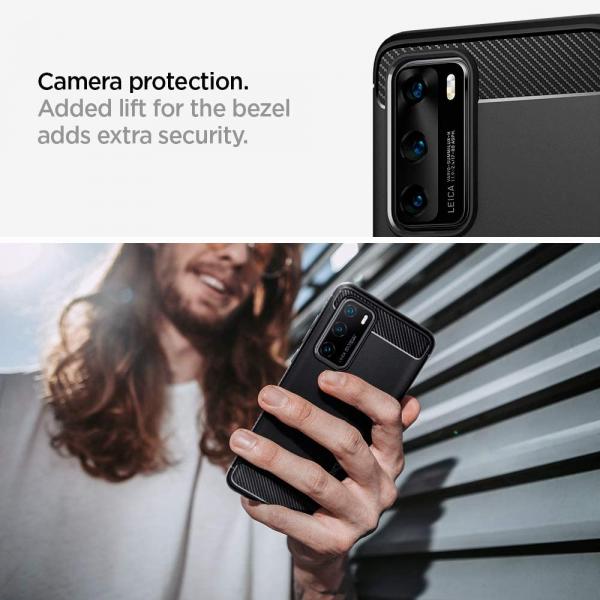 Spigen Rugged Armor for Huawei P40 (Matte Black)