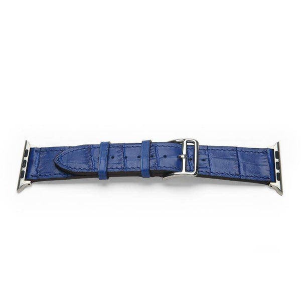 Affluent Leather Apple Watch Band 42/44/45mm (Croco Blue)