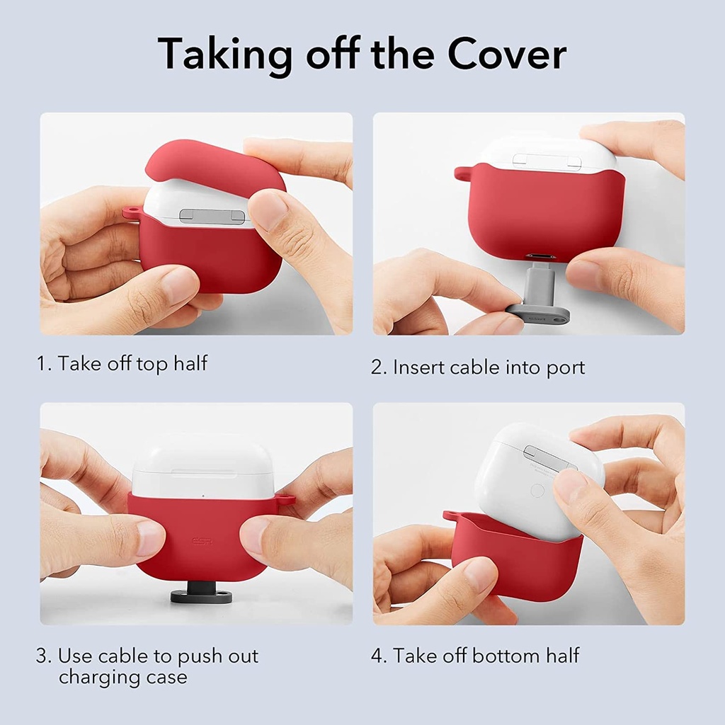 ESR Bounce Carrying Cover for AirPods 3 (Red)