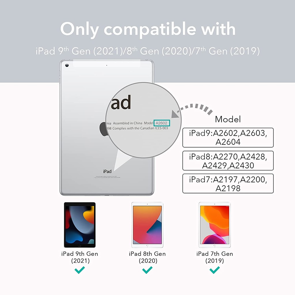 ESR Ascend Trifold with Clasp Cover for iPad 10.2 2021 (Light Green)