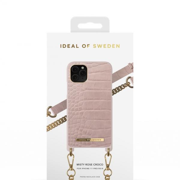 iDeal of Sweden Necklace for iPhone 11 Pro (Misty Rose Croco)