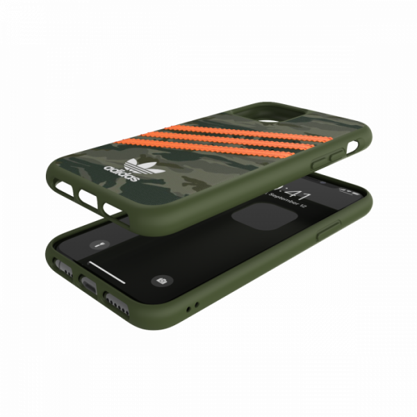 Adidas 3-Stripes Snap Case Camo for iPhone 12/12 Pro (Green/Orange)