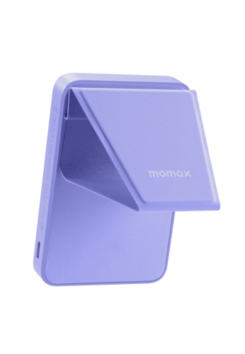Momax Magnetic Wireless Powerbank with Stand 5000mAh (Purple)