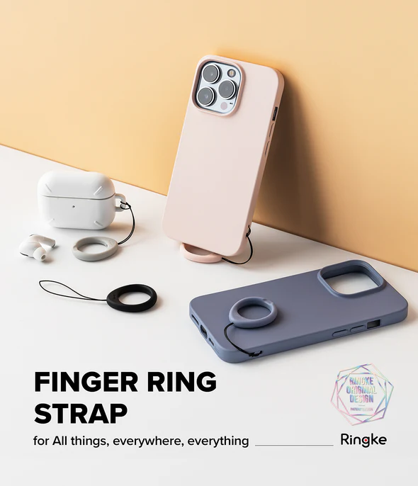 Ringke Finger Ring Strap (Black & Light Gray)