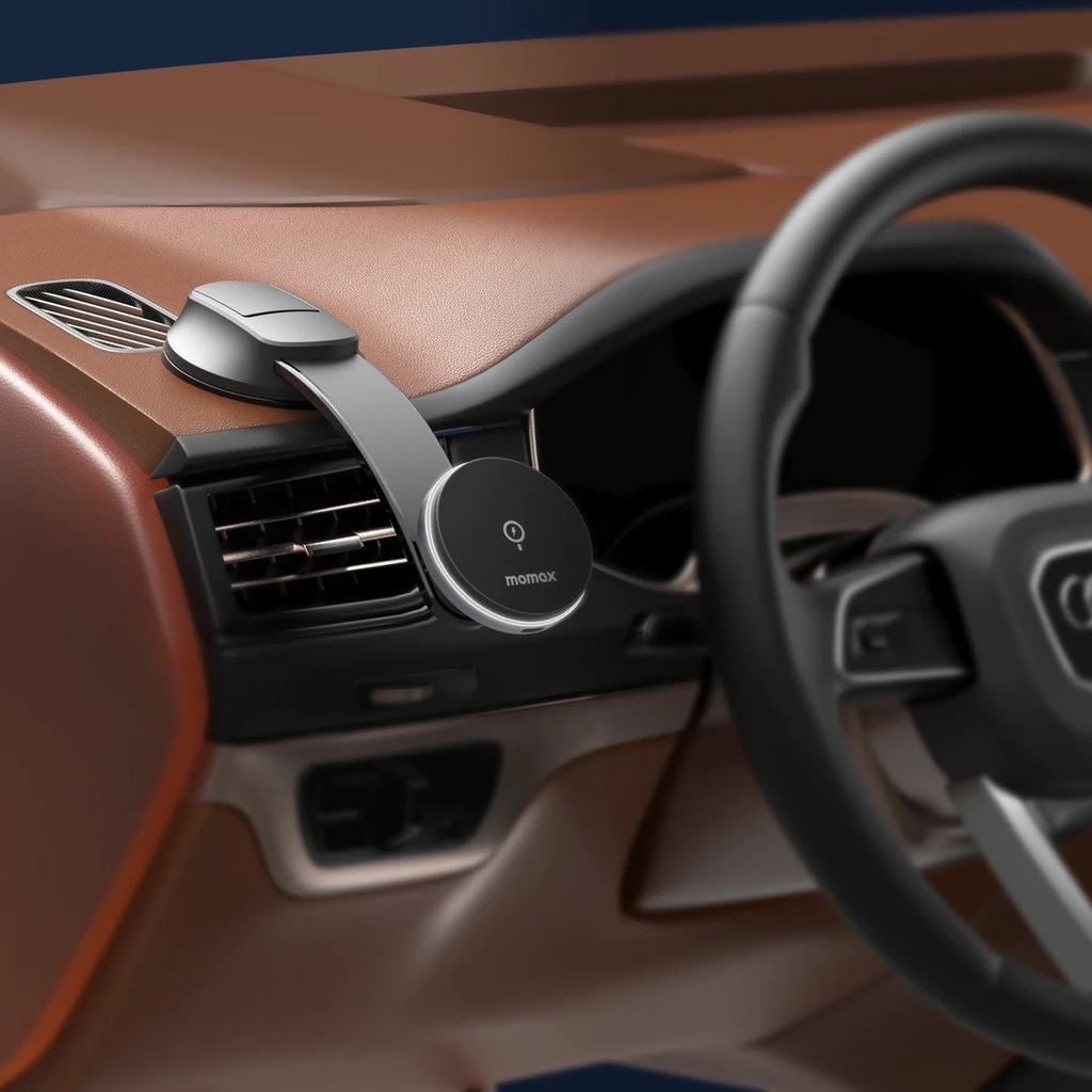 Momax Q.Mag Mount 5 15W magnetic wireless charging car mount