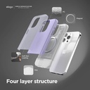 Elago Glide Case iPhone 15 Pro (Purple/Clear)