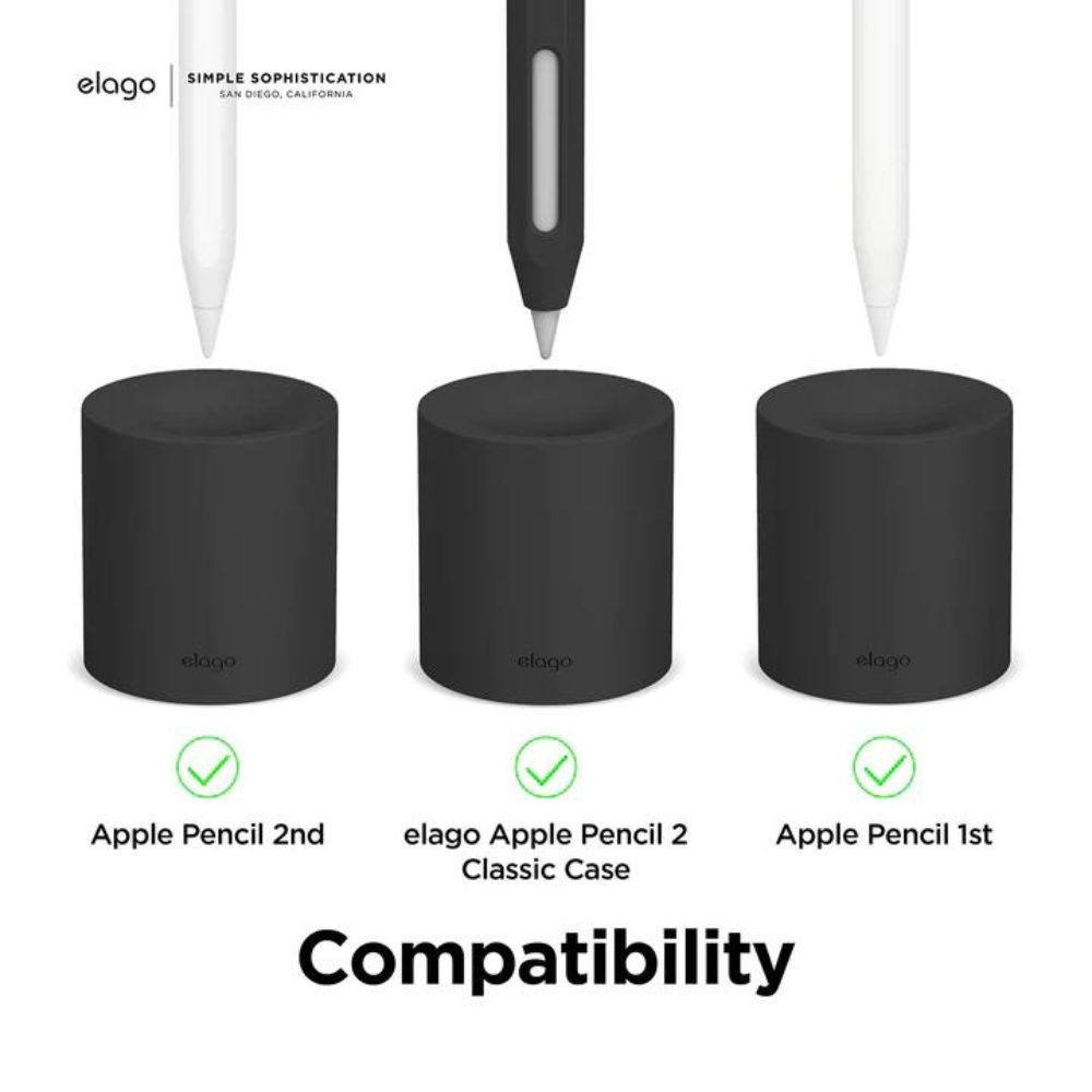 Elago Silicone Stand Apple Pencil (Black)