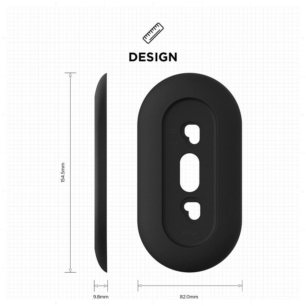 Elago Wall Plate for Nest Hello Doorbell (Black)