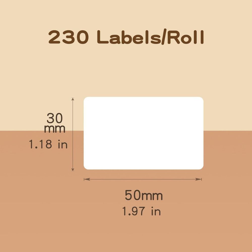 NIIMBOT B21 and B1 Extra Thermal Labels 50*30 mm (Transparent)