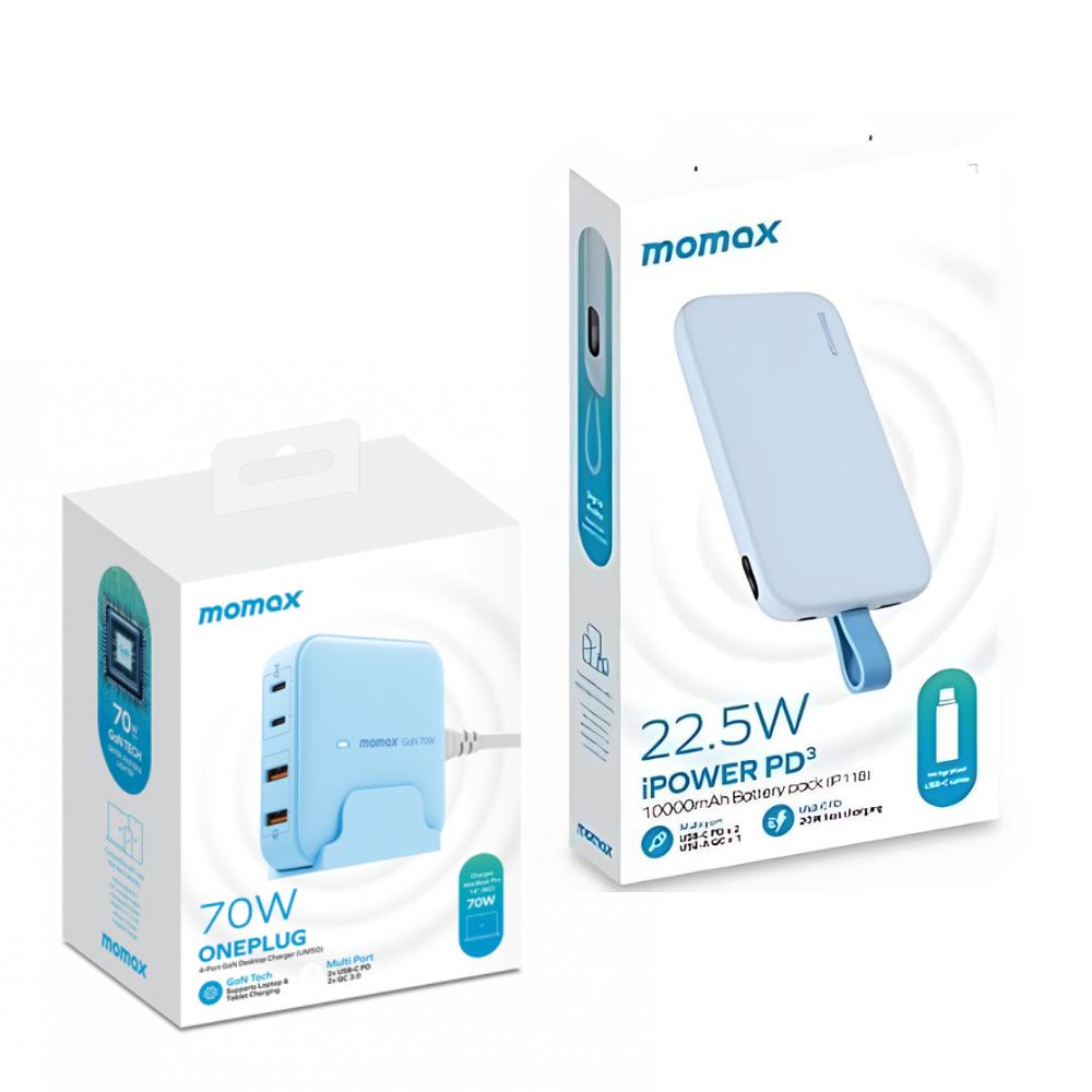 MOMAX Bundle Set  Blue (IP118B + UM50UKB)