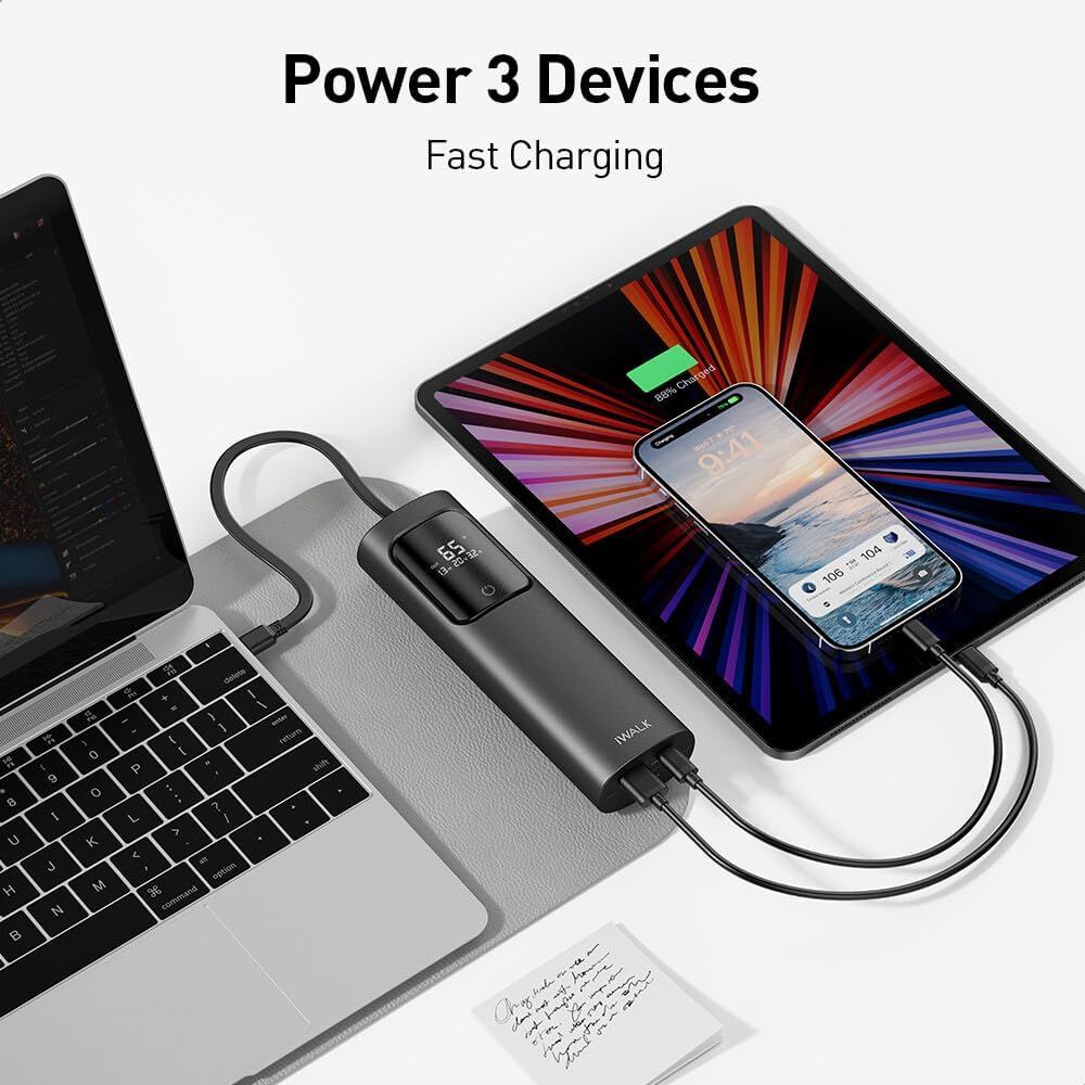 iWalk Tanker 65W Powerbank 20000 mAh Type-C  (Black)