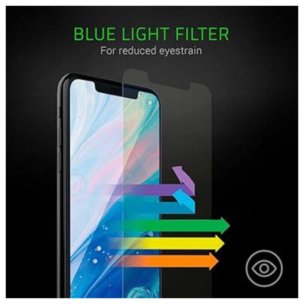Razer Blue Light Filter Screen Protector Glass for iPhone X/Xs
