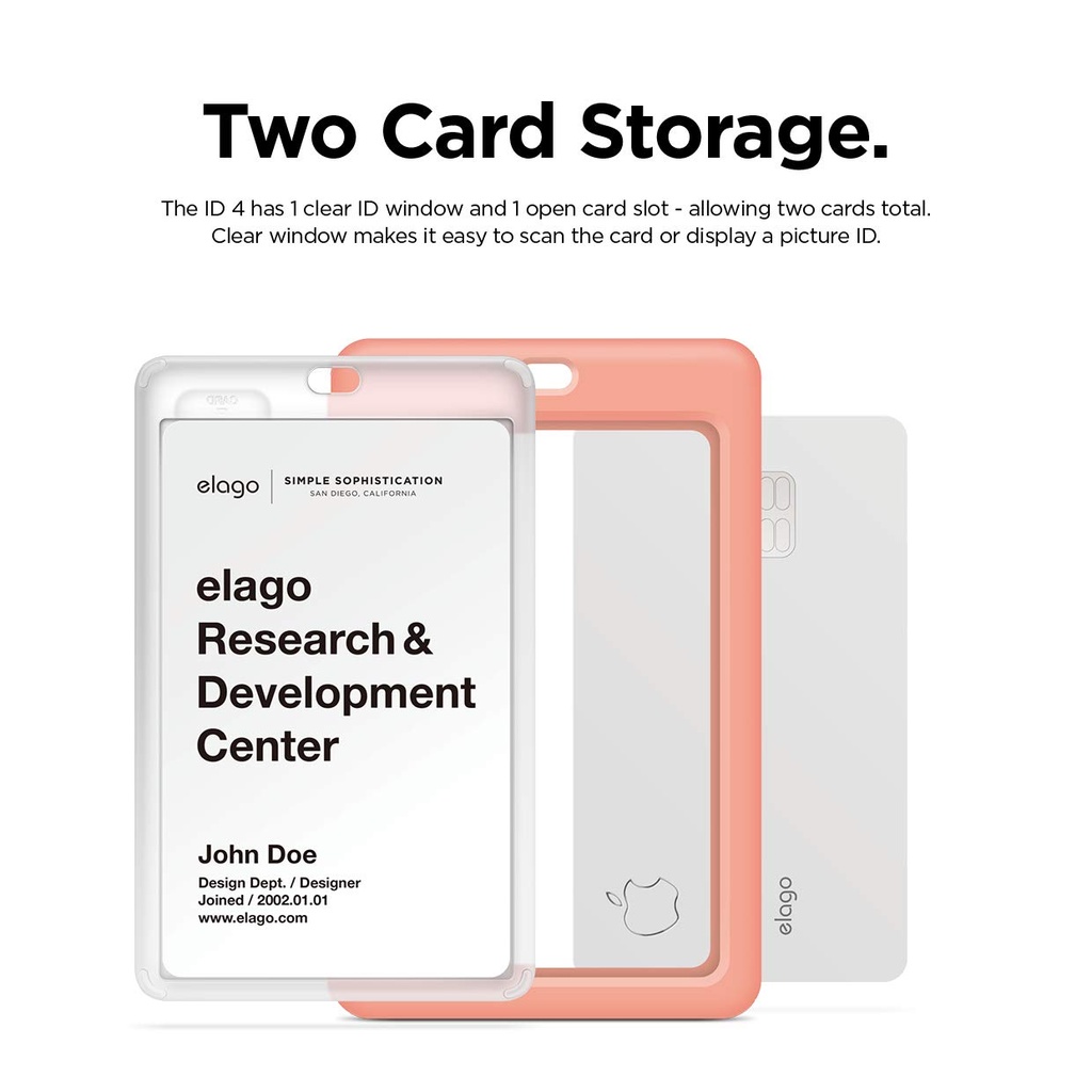 Elago iD4 ID Card Holder (Peach/Transparent)