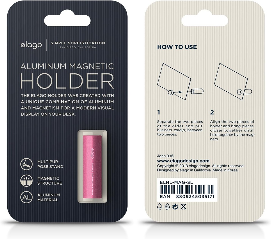 Elago Aluminum Magnetic Holder (Pink)