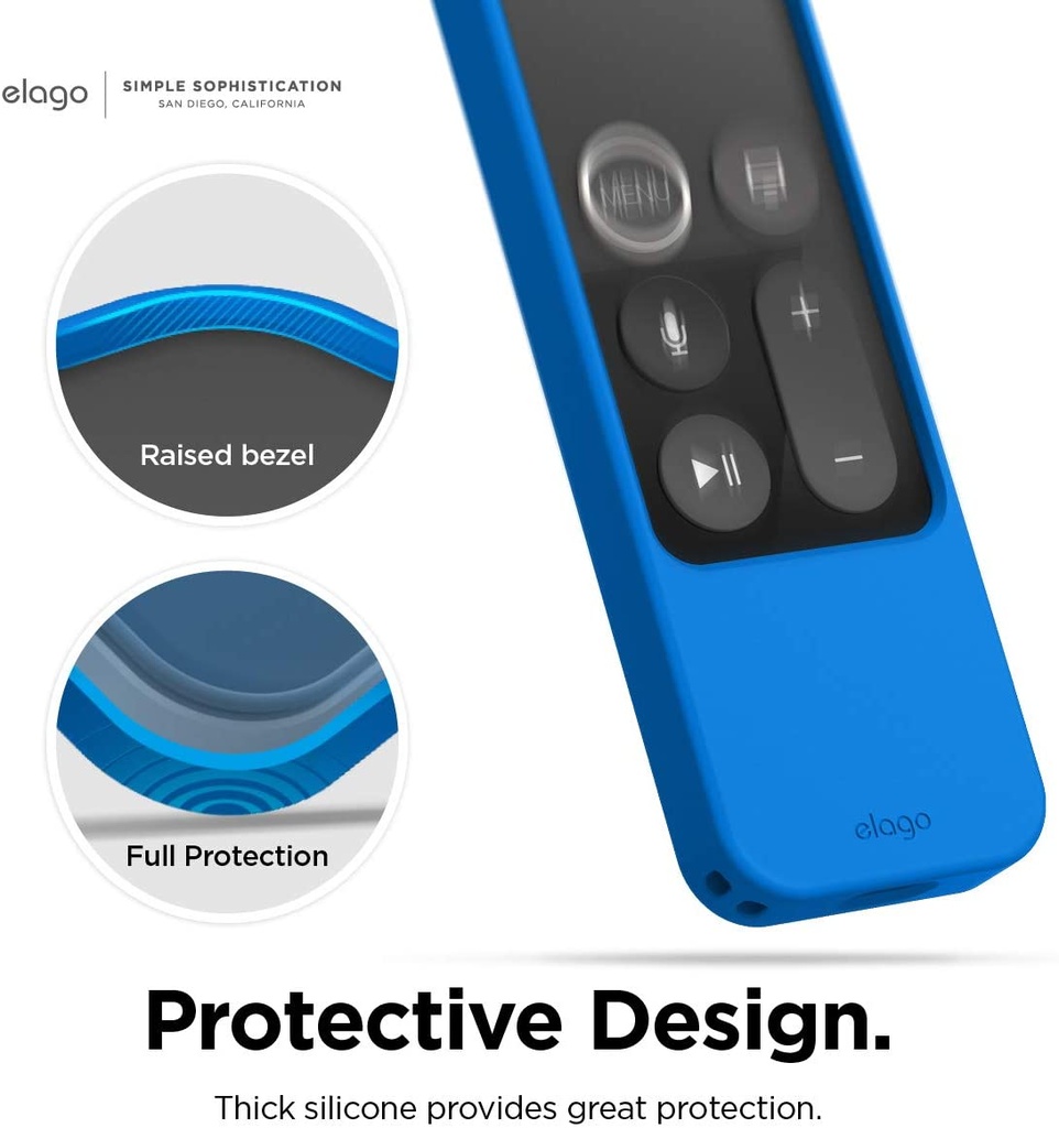 Elago R4 Retro Case for Apple TV Siri Remote with Lanyard (Blue)