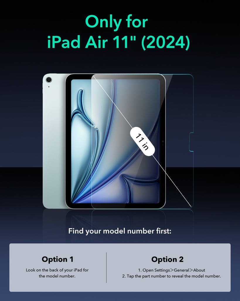 ESR Screen Protector for iPad Air 11" 2024 (Clear)