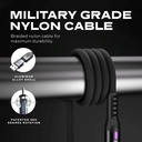 Statik PowerPivot Pro 100w Nylon Braided USB-C to C Cable 3M (Black)
