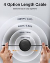 Voltme Powerlink YoYo Cable 5A 1.0M Retractable (Dual-Way Retractable Cable) Type C to Type C (Black)