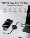 Voltme Powerlink YoYo Cable 5A 1.0M Retractable (Dual-Way Retractable Cable) Type C to Type C (Black)