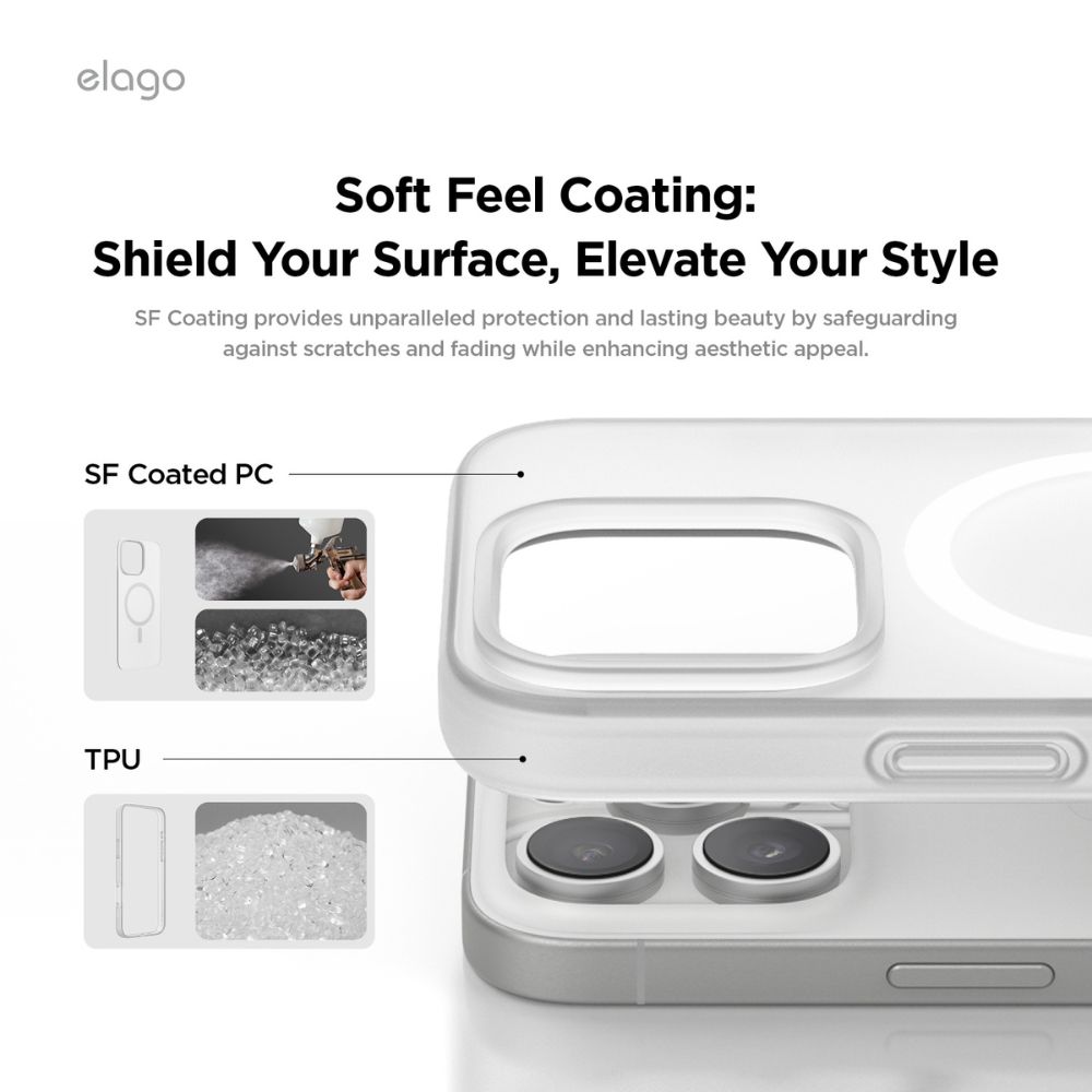 Elago Hybrid Magsafe Case for iPhone 16 Pro (Soft Clear)