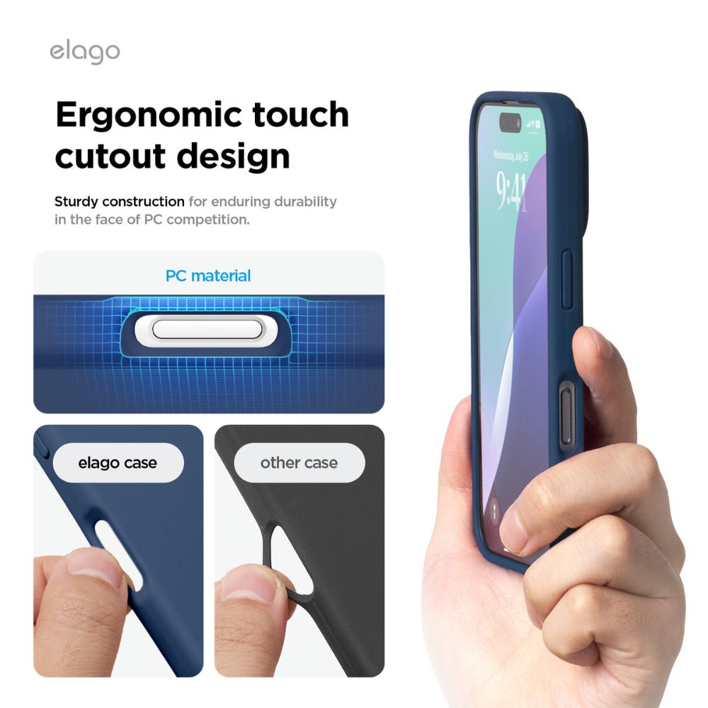 Elago Silicone Magsafe Case for iPhone 16 Pro (Jean Indigo)