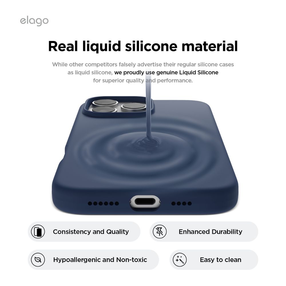 Elago Silicone Magsafe Case for iPhone 16 Pro Max (Jean Indigo)