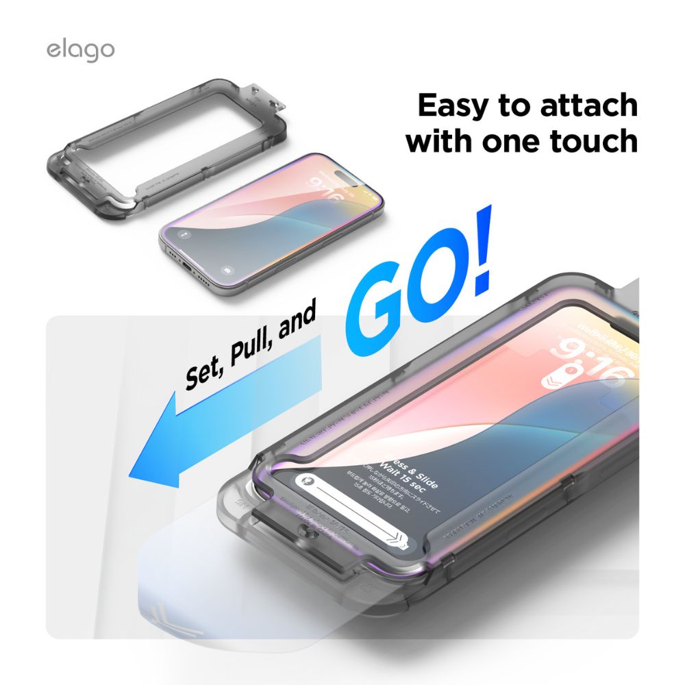 Elago Screen Protector for iPhone 16 (Clear)