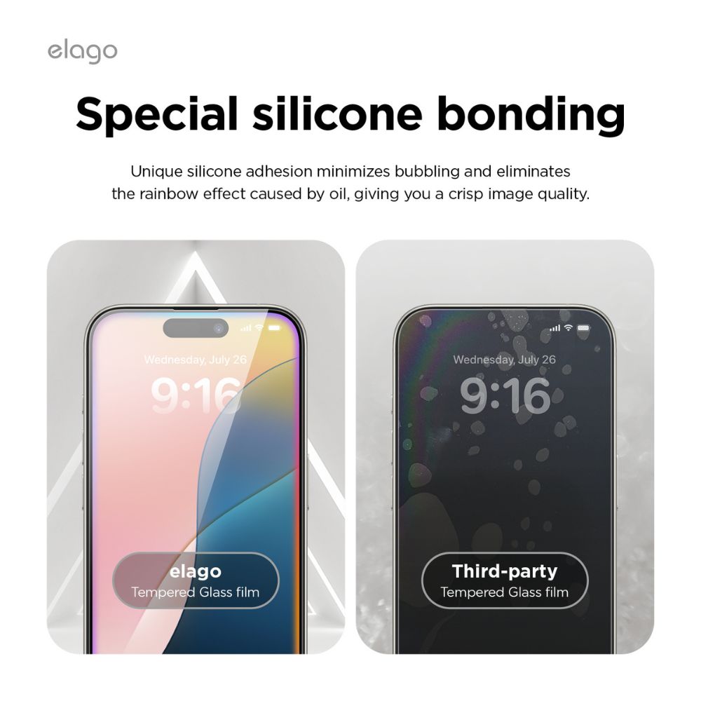 Elago Screen Protector for iPhone 16 (Clear)