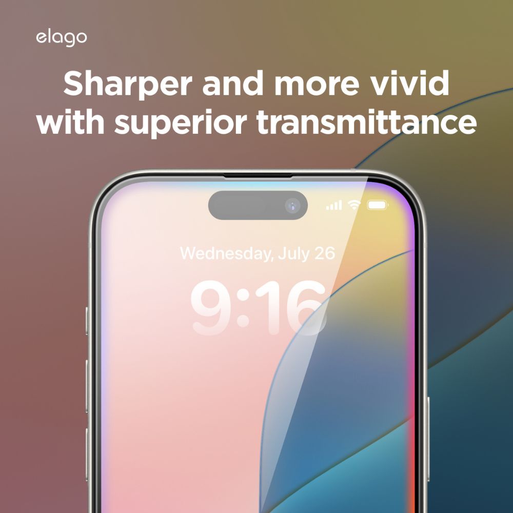 Elago Screen Protector for iPhone 16 (Clear)
