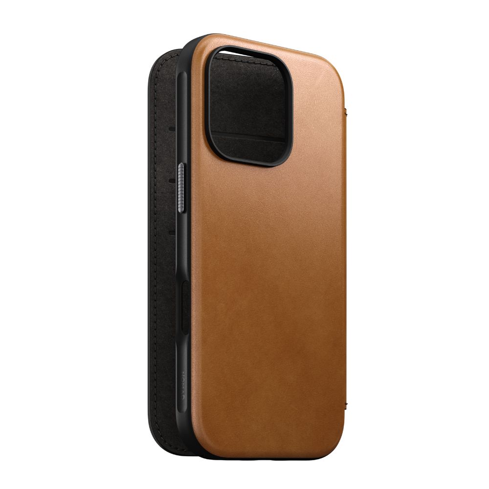 Nomad Modern Leather Folio iPhone 16 Pro (English Tan-C)