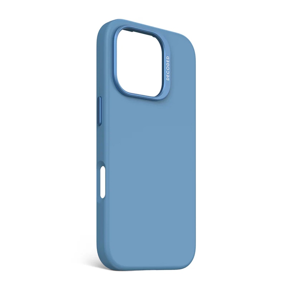 Decoded Silicone AntiMicrobial Case for iPhone 16 Pro (Light Blue)