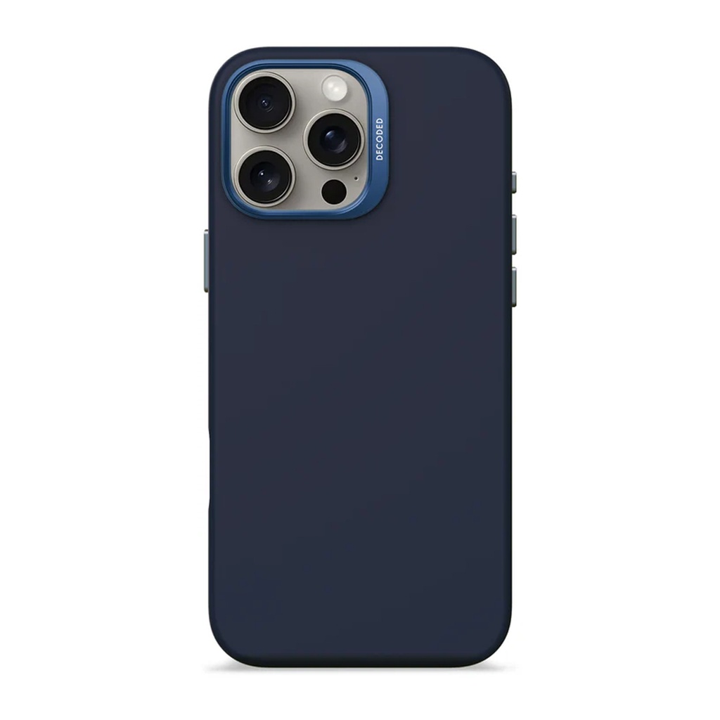 Decoded Silicone AntiMicrobial Case for iPhone 16 Pro Max (Navy)