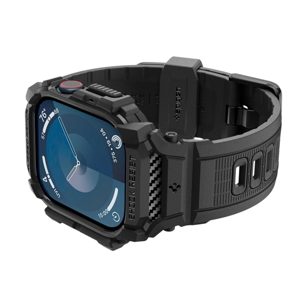 Spigen Rugged Armor Pro Band for Apple Watch 10 42mm (Matte Black)