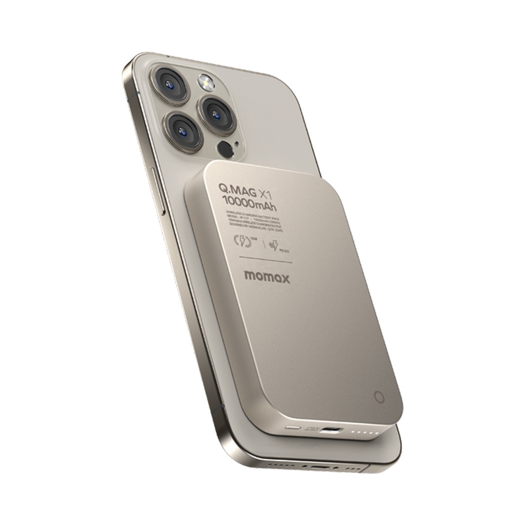 Momax Q.Mag X1 10000mAh Magsafe Wireless Battery (Titanium)