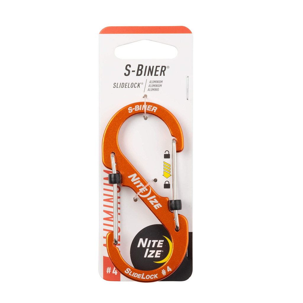 NiteIze S-Biner® SlideLock® Aluminum #4 (Orange)