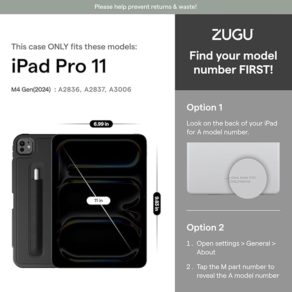 ZUGU Case for iPad Pro 11" 2024 (Pine)