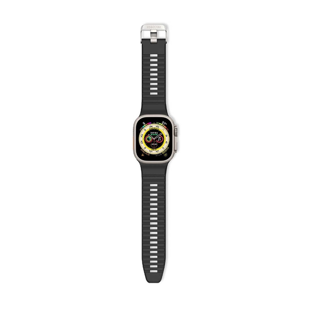  Decoded Silicone Ultra Traction Strap for AppleWatch 49/45/44/42mm (Black)