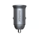 Momax MoVe 30W Dual-Port Car Charger (Grey)