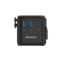 Momax 1-World+ 70W GaN 3-Port w/ Built-in USB-C Cable + AC Travel Adaptor (Desert Titanium)