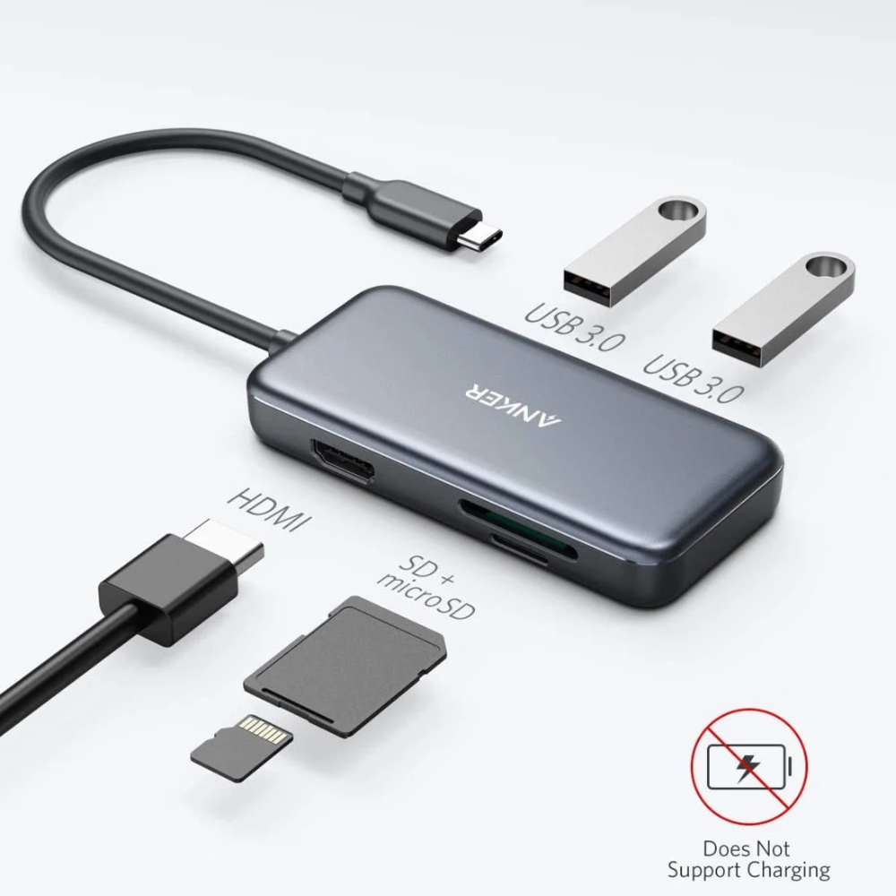 Anker 332 USB-C Hub (5-in-1) -Black