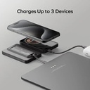  Momax 1-Power X Pro Magnetic Wireless Battery Pack 5000mAh with Stand and Built-in USB-C Cable (Black)