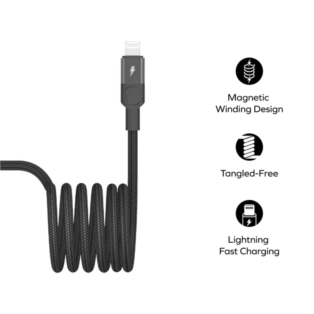  Momax Mag Link USB-C to Lightning Magnetic Cable 2m (Black)