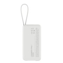 Momax 1-Power Vital+ 10000mAh Battery Pack with Dual Built-in USB-C Cable (White)