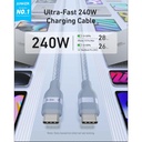 Anker USB-C to USB-C Cable 240W (Upcycled-Braided) (1.8m/6ft) (Blue)