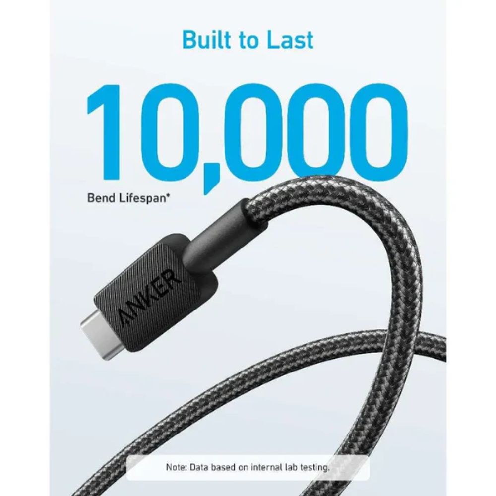 Anker 322 USB-A to USB-C Cable Braided (0.9m/3ft) (White)