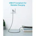 Anker 322 USB-A to USB-C Cable Braided (0.9m/3ft) (White)