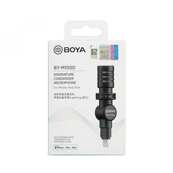 BOYA Ultracompact Condenser Microphone with Lightning connector