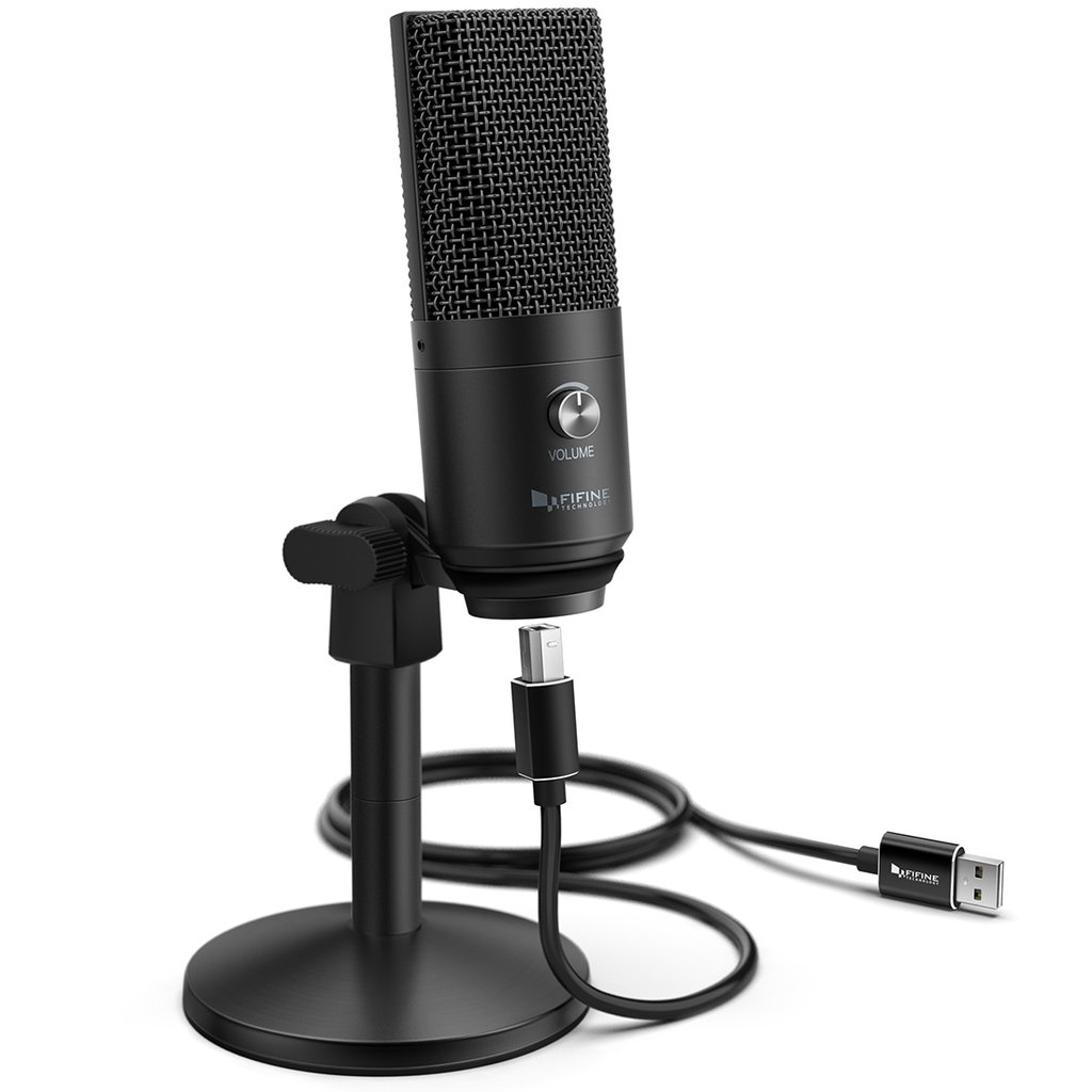 FIFINE USB Mic with a Live Monitoring Jack for Streaming, Podcasting