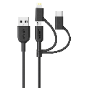 Anker PowerLine II 3-in-1 0.9m/3ft C89 (Black)