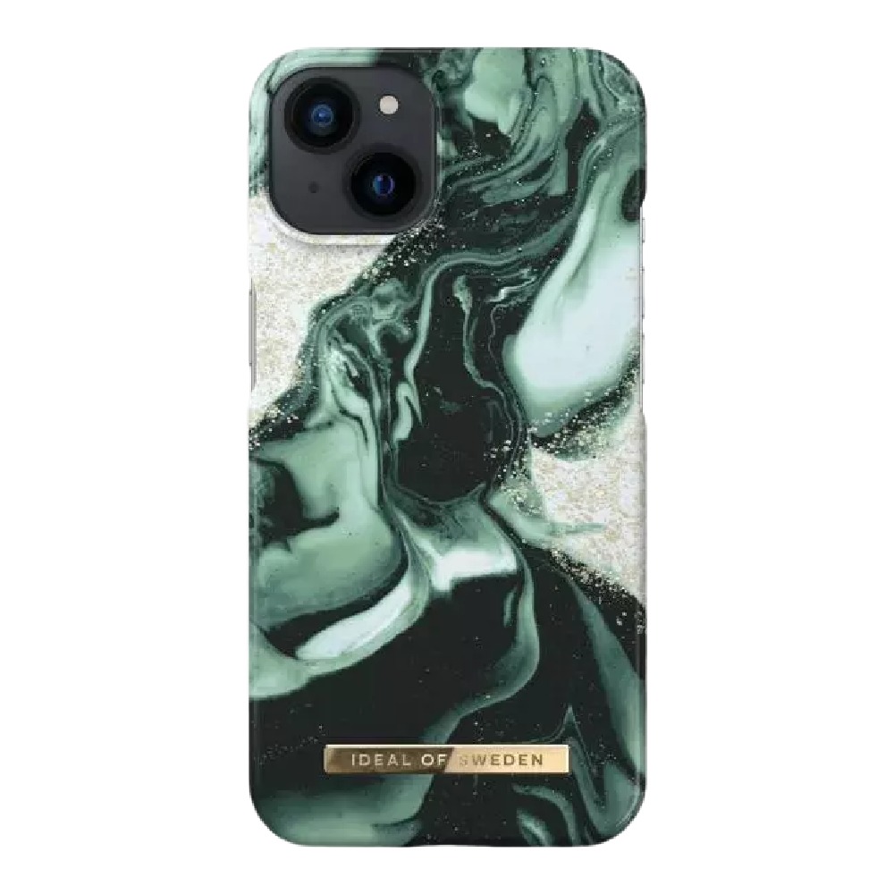 Ideal of Sweden Fashion Case iPhone 14 Plus (Golden Olive Marble)